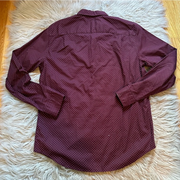 American Eagle Maroon Men’s Long Sleeve Button Down - Picture 4 of 5